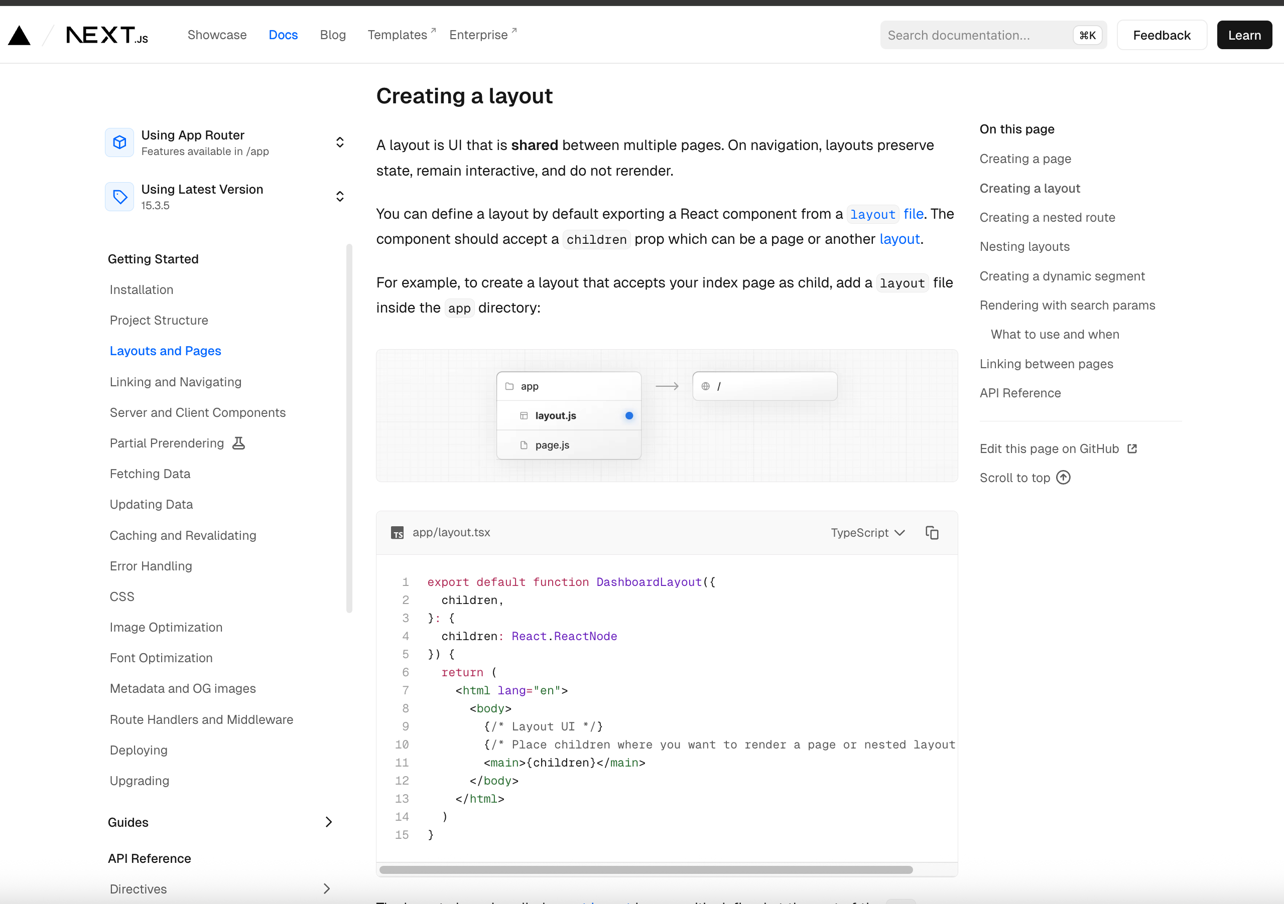 NextJS Creating A Layout